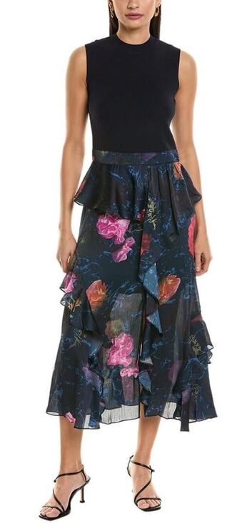 Ted Baker Dresses & Skirts - Ted Baker Rowana mixed media midi dress women's size 0
